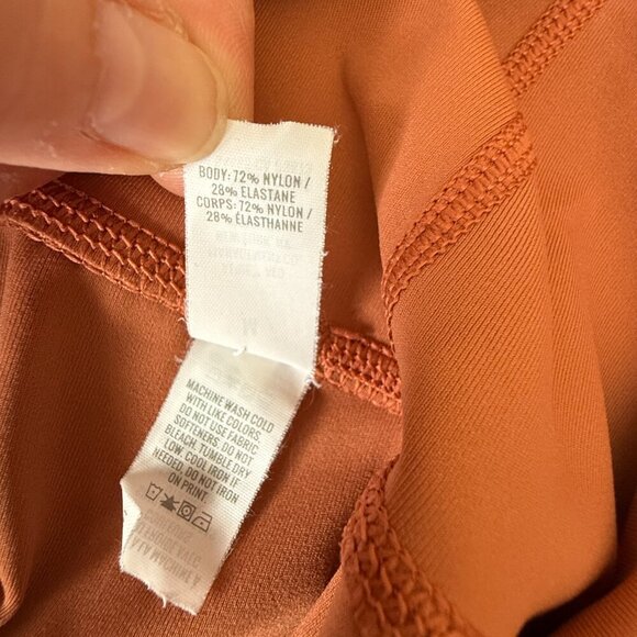 Women's M Aerie Chill Play Move Terracotta Leggings Cut Out Design High Waisted - Picture 9 of 9